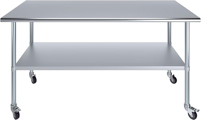 AmGood 72" Long x 30" Deep Stainless Steel Table - Image 2