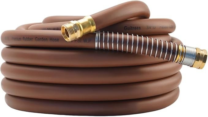 Garden Hose 50FT x 3/4", Heavy Duty Rubber Hose, Water Hose by Guitrees