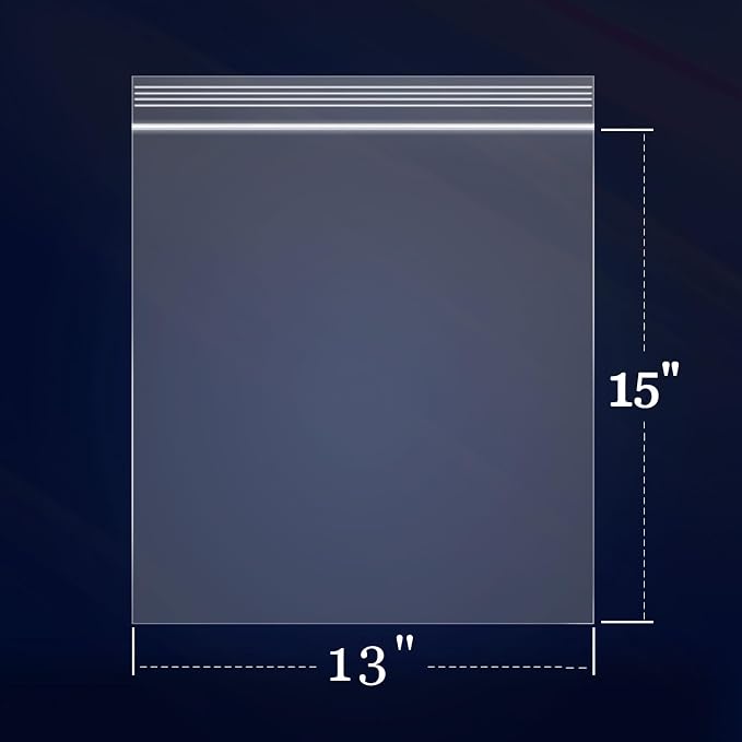 iMailer - 500 Count - 13" x 15" Clear Reclosable Zip Plastic Poly Bags - 2 - Image 2