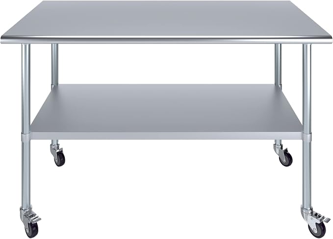 AmGood 60" Long x 30" Deep Stainless Steel Table - Image 2