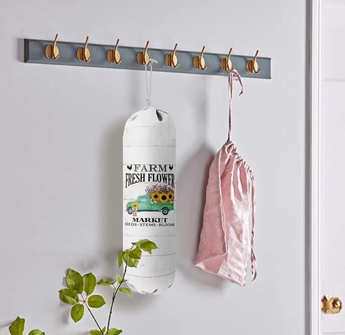 Grocery Bag Holder Organizer, Wall Mount Storage Container Dispenser - Image 5