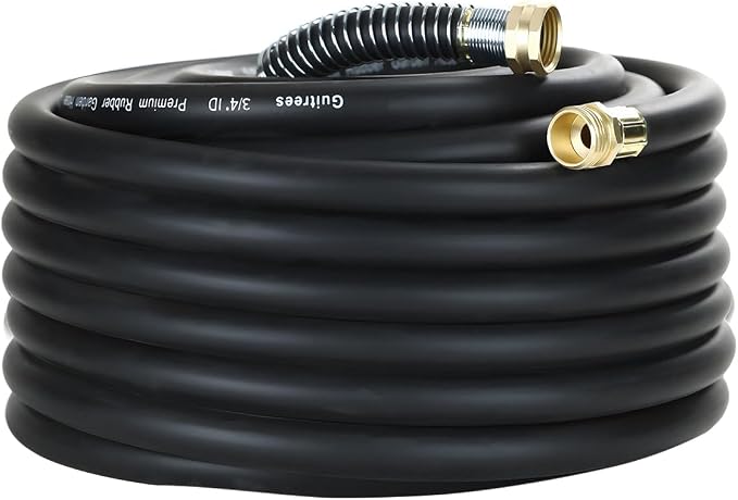 75FT 3/4 Heavy Duty Rubber Garden Hose by Guitrees