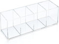 Clear Acrylic 4-Compartment Organizer Box, Small – Handcrafted, Eco-Friendly by elysolpluv