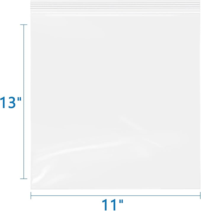 iMailer- 11" x 13" 100 Pack- 2 Mil Resealable Zip Bags- Clear Plastic Bags - Image 2