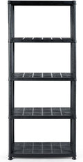 IRONMAX 5-Tier Plastic Shelving Unit, No Tools Required, Free Standing Storage by IRONMAX