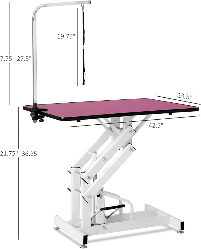 Hydraulic Dog Pet Grooming Table, 42 Inch Heavy Duty Z Lift Structure - Image 2
