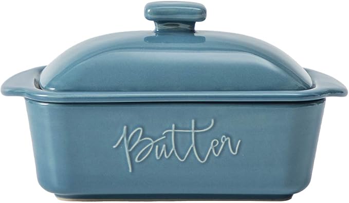 FE Butter Dish, 10 oz Ceramic Butter Keeper by IntoYourHouseOntoYourTable