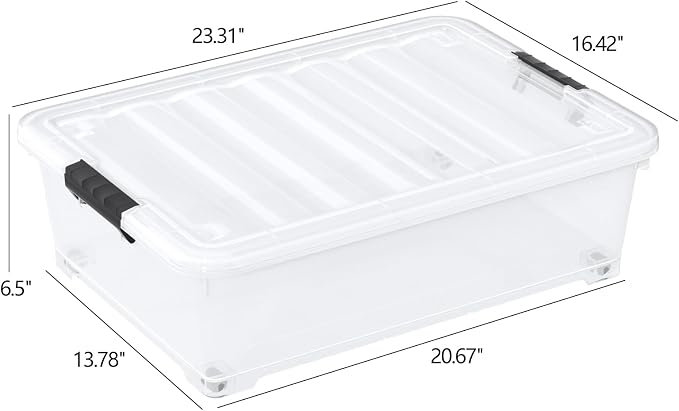25 Quart Clear Underbed Storage Bins - Image 2