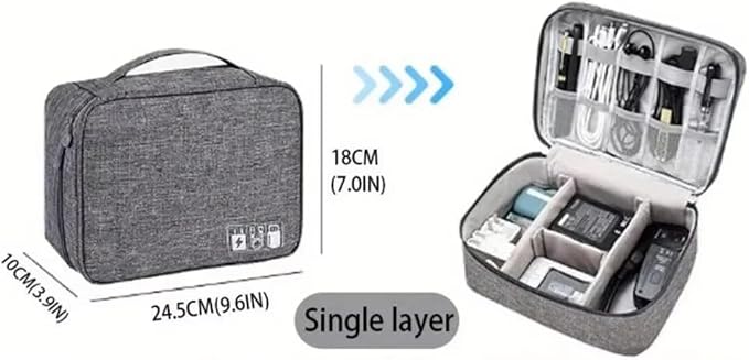 Travel Cable Organizer Bag for Electronics Accessories Portable Tech Carrying - Image 4