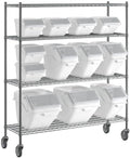 18x60 Inch Chrome Wire Shelving Unit by Glownary