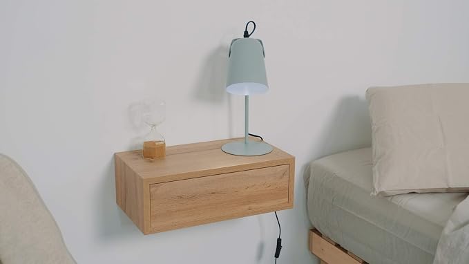 Mobili Fiver, Riccardo Floating nightstand, Concrete Effect, Made in Italy - Image 7