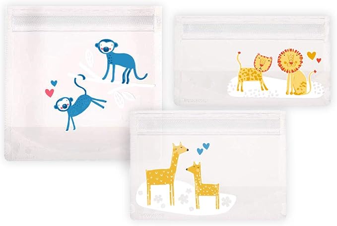 Amazon Brand - Mama Bear Reusable Snack Bags, Hook and Loop, One Size - Image 2