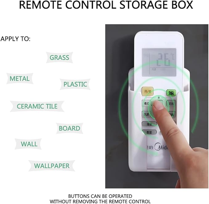2 Pcs Wall Mount Remote Control Holder Media Player Controller Holder, - Image 5