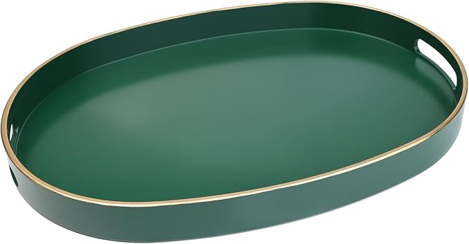 Spsyrine Dark Green Plastic Serving Tray by Spsyrine
