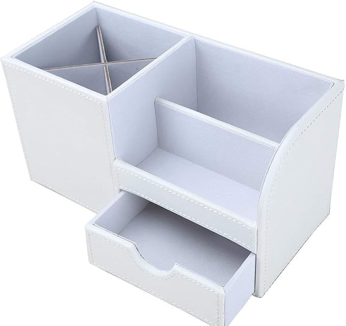 KINGFOM Desk Organizer Office Supplies Caddy Pu Leather Multi-function Storage - Image 7