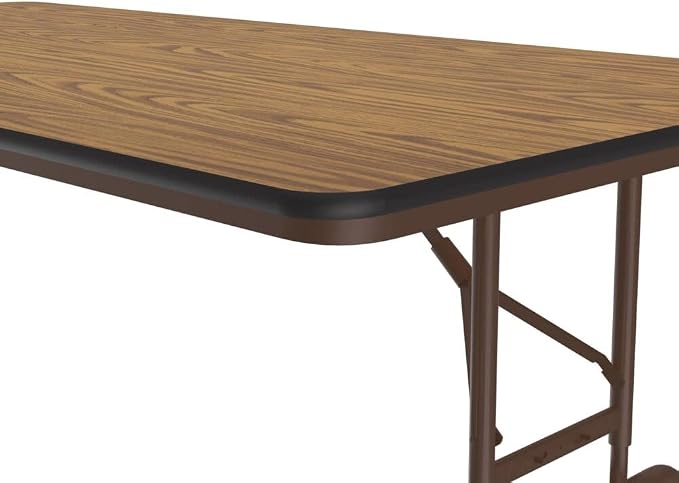Correll Heavy Duty Adjustable Height Utility Folding Table, Melamine Top - Image 3
