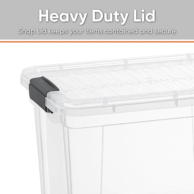 Superio Clear Storage Box with Lid, 2.5 Quart Plastic Container Bins - Image 3