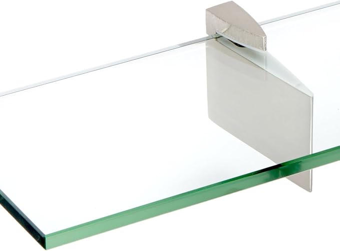 Spancraft Glass R-4.75x33-Brushed Steel Raven Glass Shelf, Brushed Steel - Image 2