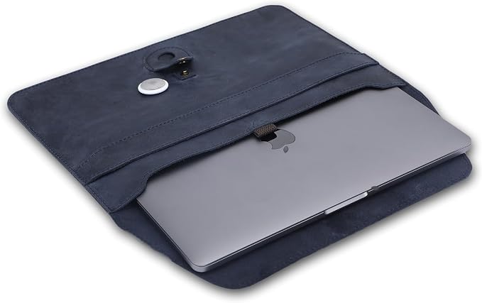 Genuine Leather Laptop Sleeve 13–14 Inch, Slim Laptop Case Compatible - Image 6