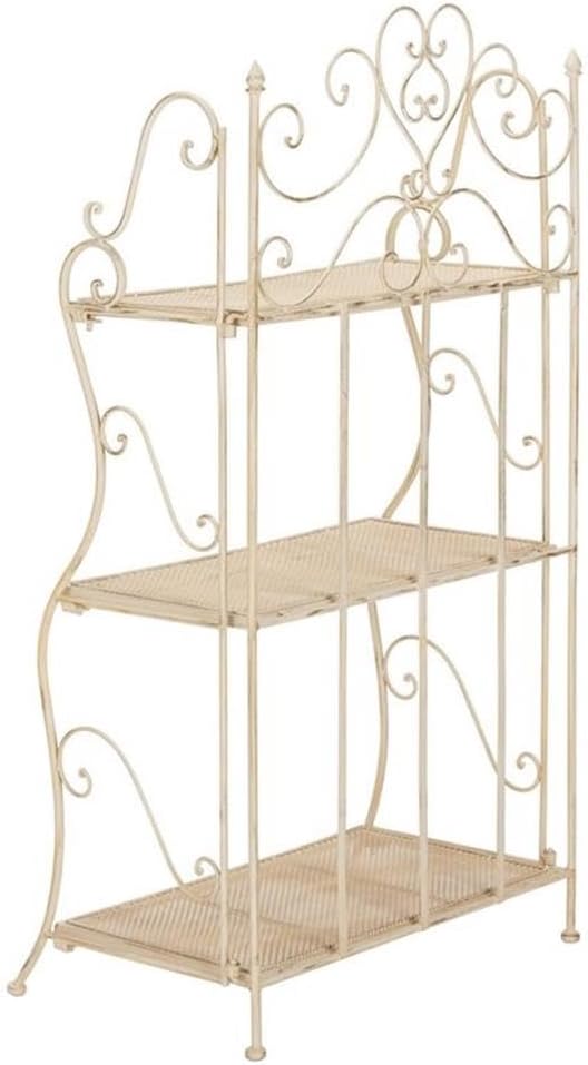 SAFAVIEH PAT5022A Outdoor Collection Torus Pearl White 3-Tier Shelf - Image 7
