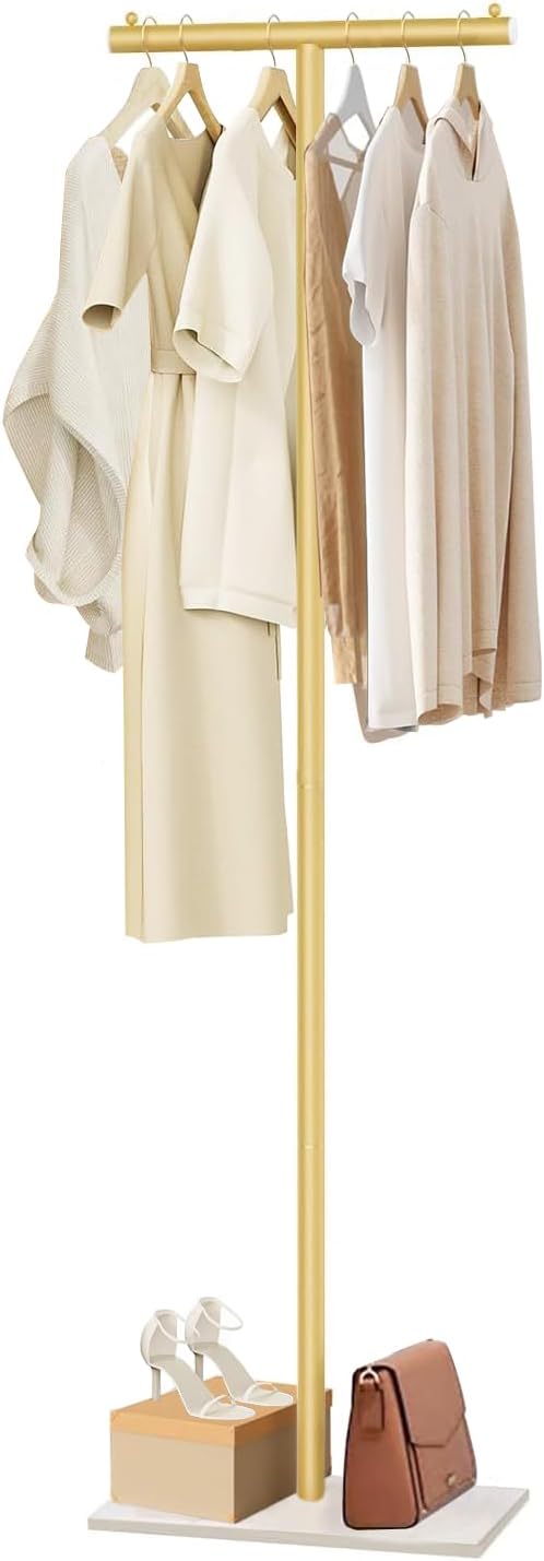 T-Shaped Metal Rack Stand, Modern Clothes Rack by Unknown