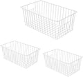 16Lx12W inch Wider Freezer Storage Organizer Baskets Container, Deep Metal Wire by Y.Z.Bros