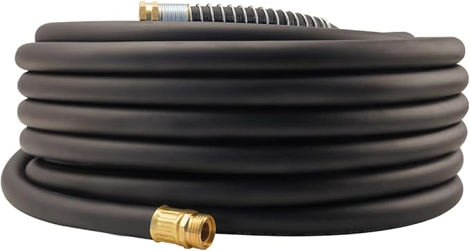 WiseFlow Garden Hose 90FT x 3/4", Heavy Duty Rubber Hose, Water Hose by Unknown