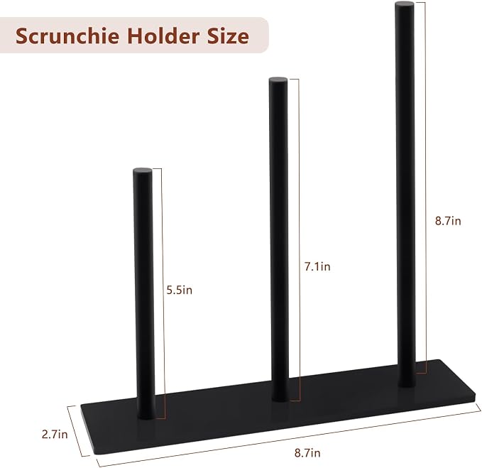 SMUK 3-Tiers Acrylic Scrunchie Holder Organizer - Image 5
