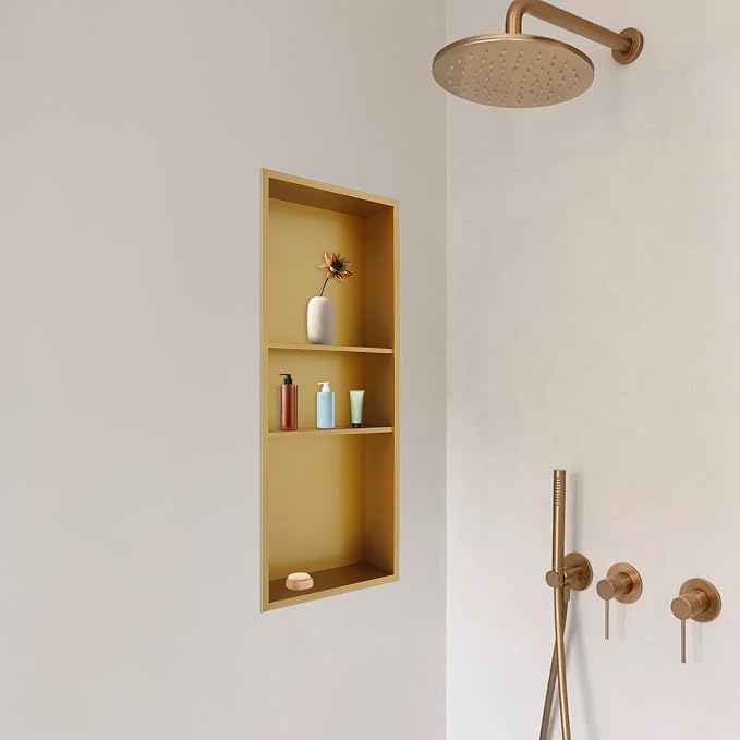 13" X 31" Stainless Steel Shower Niche, Rimless Bathroom Wall Niche - Image 5