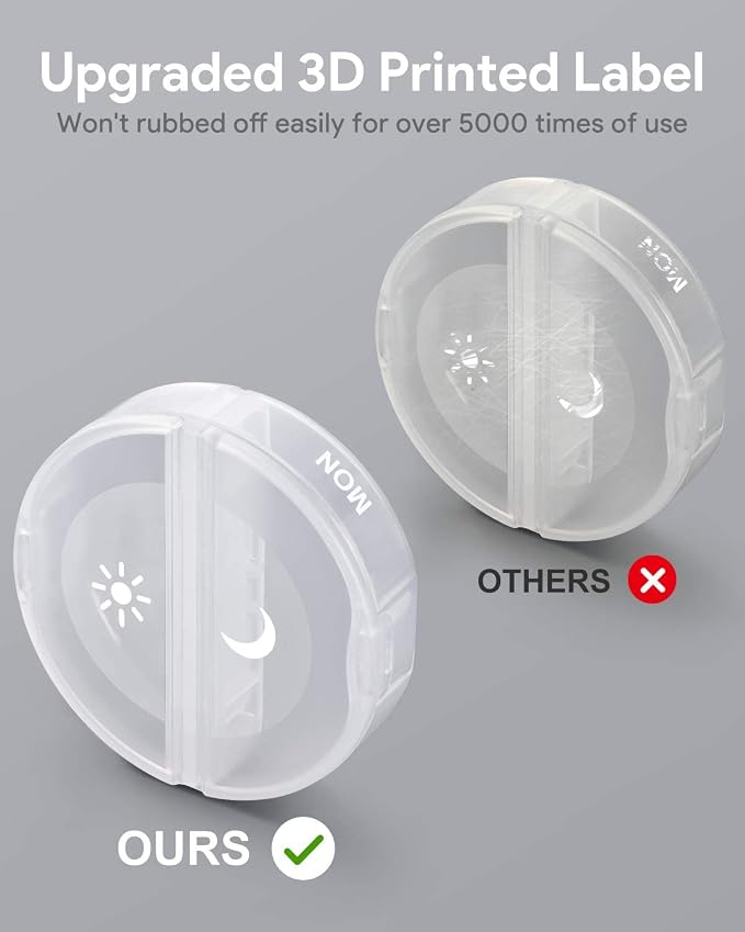 TookMag Pill Organizer 2 Times a Day, Travel Medicine Pill Organizer, Weekly AM - Image 4