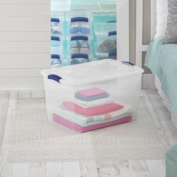 2-Pack Transparent Storage Box, 66 Quart Capacity Storage Container - Image 2