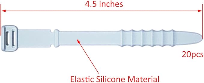 Reusable Silicone Zip Ties Cord Organizer: Silicone Cable Ties Straps - Image 5