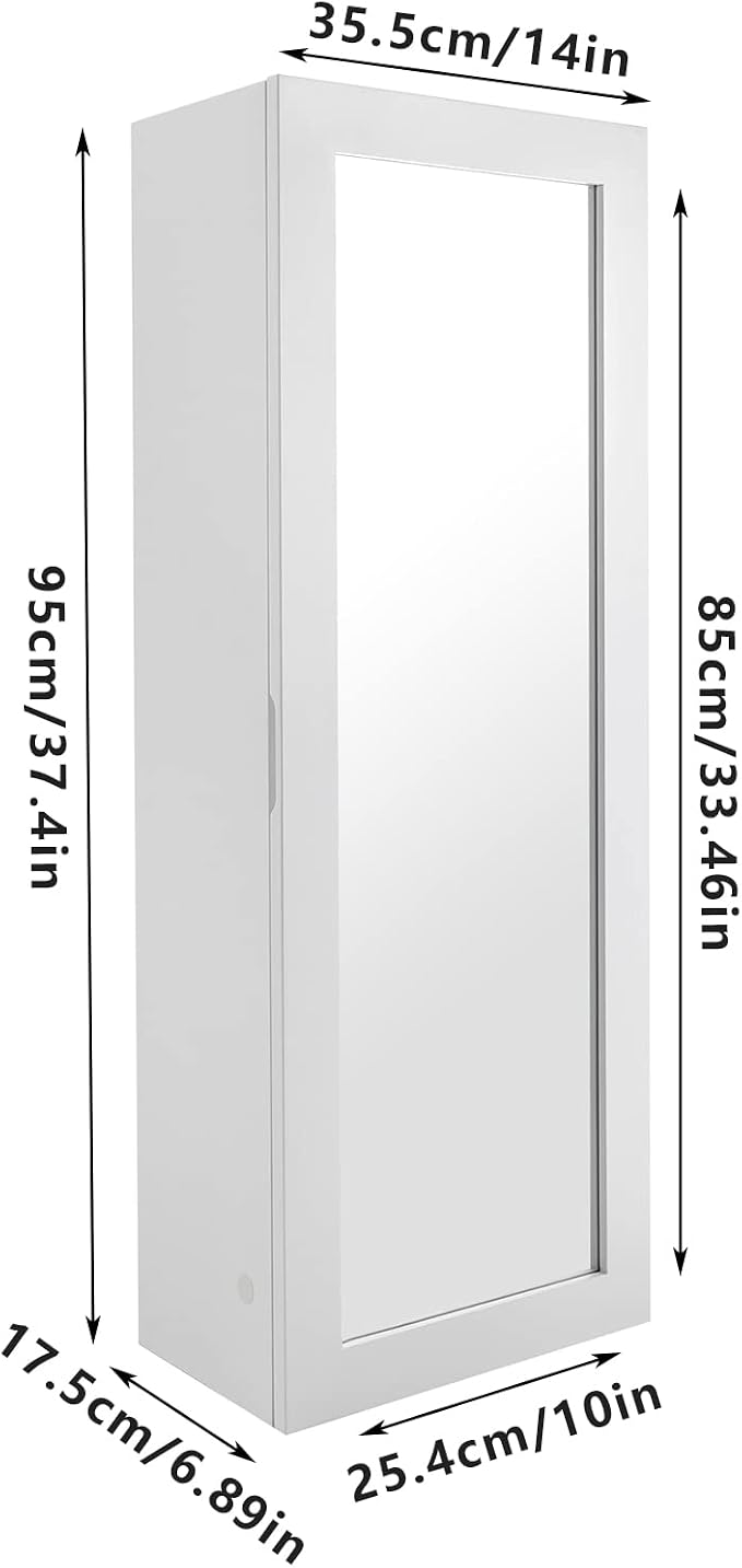 Wall Mounted Ironing Board Cabinet, Built-in Foldable Ironing Board & Folding - Image 8