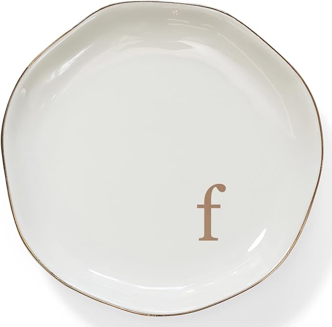 HOME SMILE Initials Ring Dish Jewery Tray by HOMESMILE