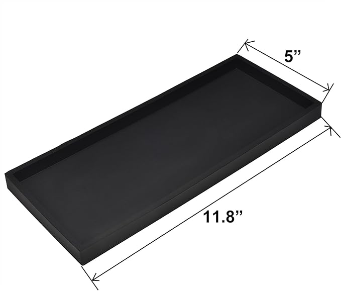 DNC Bathroom Counter Tray, 11.8" Silicone Vanity Tray, Kitchen Sink Soap Tray - Image 3