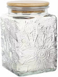 ANSQU Square Glass Jar, 25.3oz Vintage Glass Jar by ANSQU