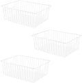 16" L x 12" W Wider Freezer Storage Organizer Baskets Container, Metal Wire by Y.Z.Bros