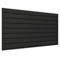 4FT x 2FT Black PVC Slatwall Panel, Modern Wall-Mounted Garage Storage System by Neoaider