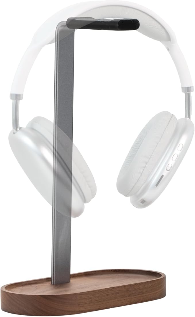 muso wood Headphone Stand & Desktop Headset Holder | Space-Saving Premium Solid by Musowood