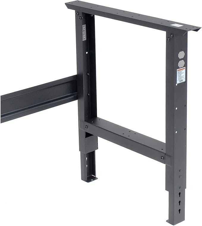 Global Industrial Adjustable Height Workbench C-Channel Leg, 1-3/4" 12-Gauge - Image 4