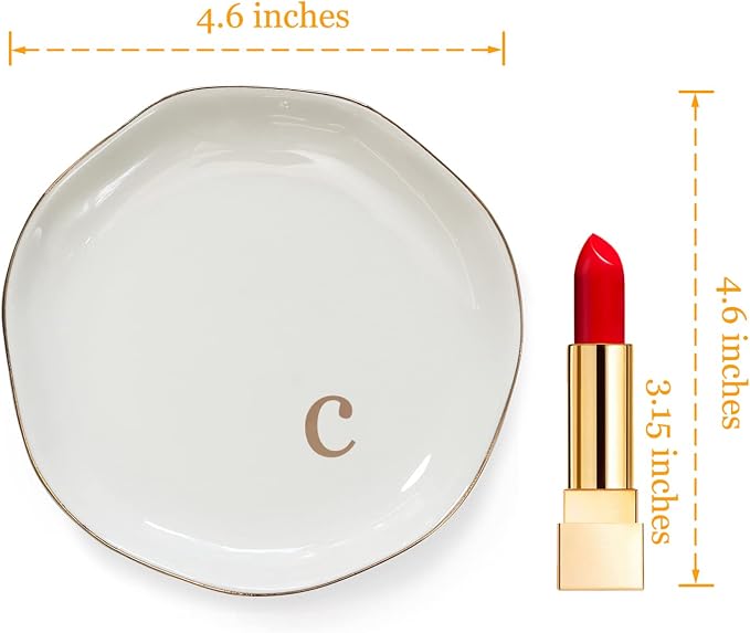 HOME SMILE Initials Ring Holder Jewery Tray - Image 5