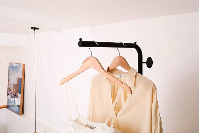 Metal Coat Rack Stand Black Coat Tree Free Standing - Image 7