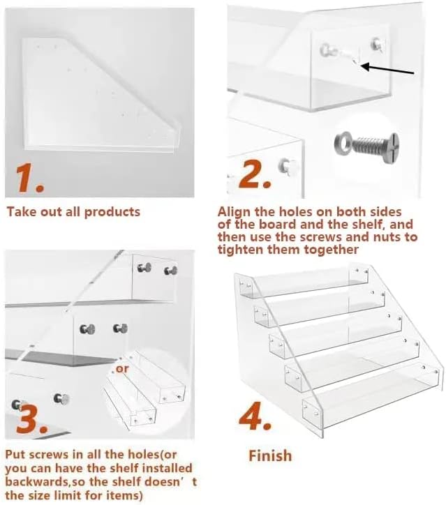 WUIVIUT Spice Rack Organizer For Cabinet, 3 in/Tier Acrylic Tiered Spice Shelf - Image 7