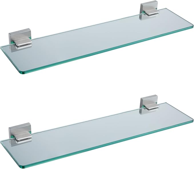 KOKOSIRI Wall Shelves Floating Bathroom Glass Shelf by KOKOSIRI