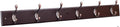 BIRDROCK HOME Oval Hook Coat and Hat Rack | 6 Hooks| Wall Mount | Brown Finish by BIRDROCKHOME