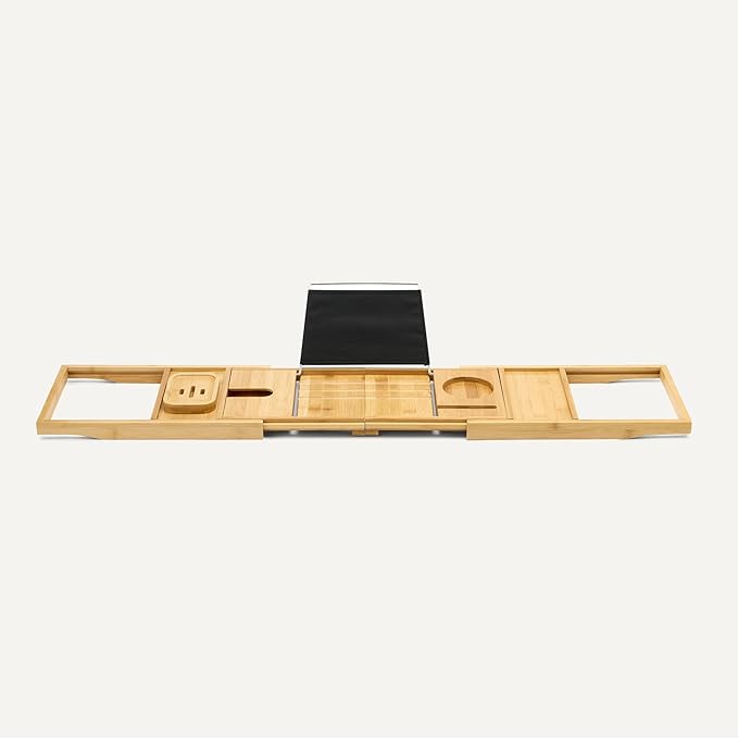 Amazon Basics Expandable Bamboo Bathtub Tray - Image 3