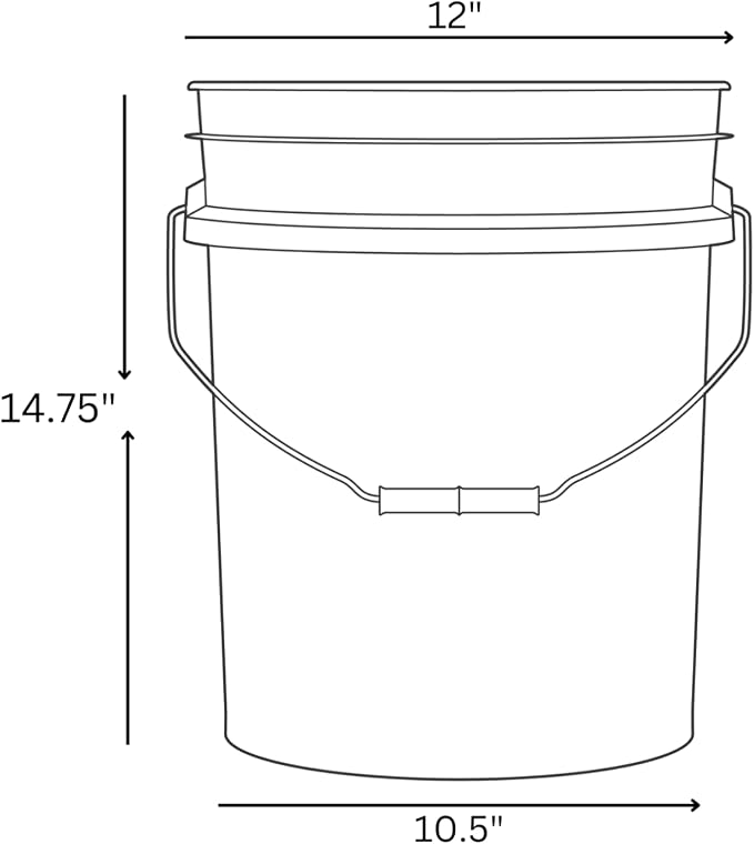 House Naturals 5 Gallon Bucket Pail Food Grade BPA Free - Image 5