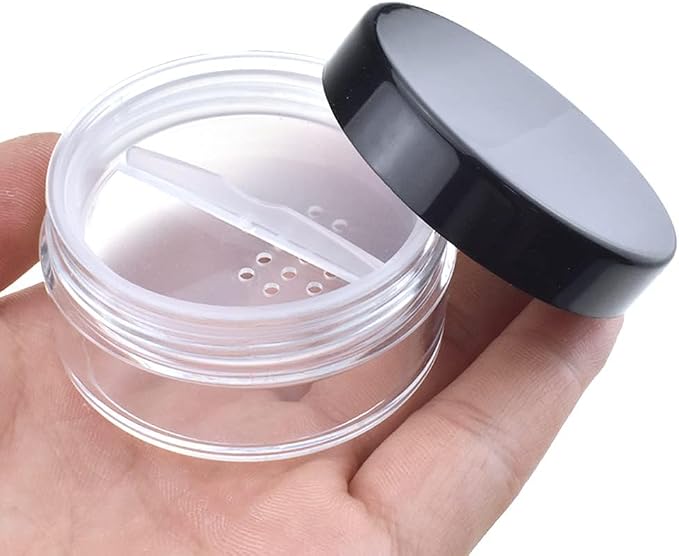 HAHIYO 2Pcs 20ml/0.68oz Plastic Empty Travel Compact Case Makeup Cosmetic Jar - Image 4