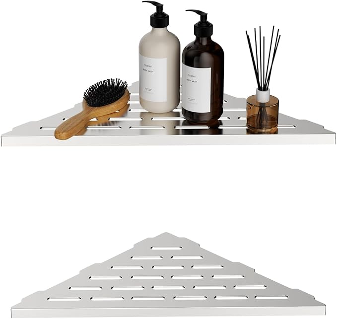 2-Pack 10" Wall Mounted Corner Shower Shelf by DROPINKITCHENSINK