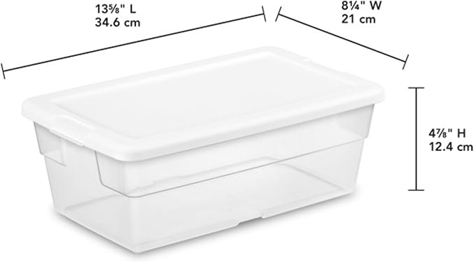 24-Pack 6-Quart Clear Plastic Storage Bins - Image 2